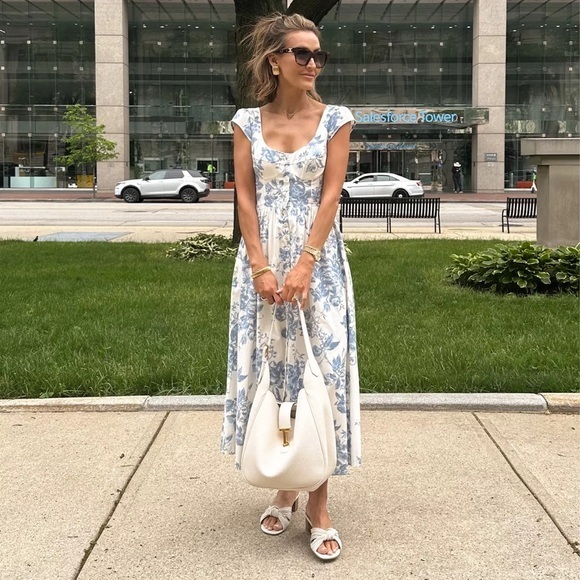 reformation florrie floral cotton midi dress Reformation | Dresses | Reformation Florrie Orgaic Cotton Midi Dress In  Courtier